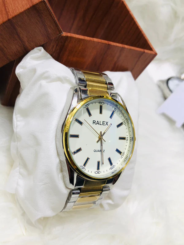 Ralex Prestige Chronograph Series - Two Tone - White Dial