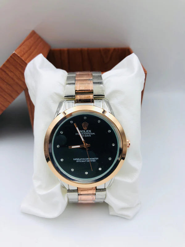 Rolex Classic- Two Tone - Black Dial