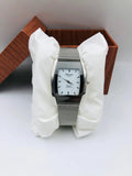 Omax Rectangular Dial - Silver - White Dial