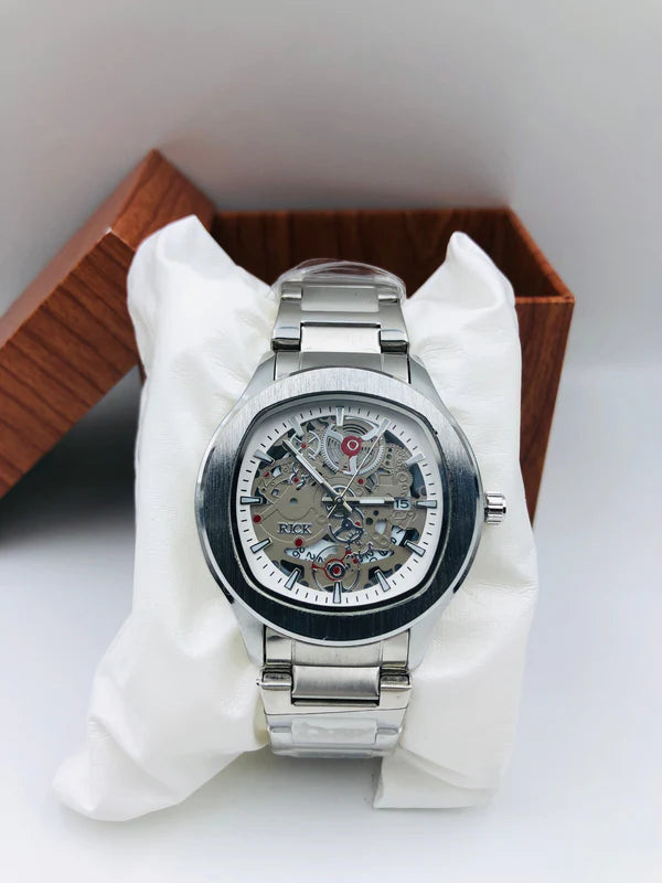 Rick Quartz Watch - Silver - White Dial