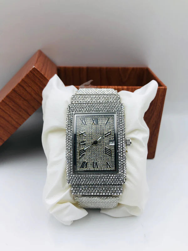 Ice Dot Square Dial - Silver Dial