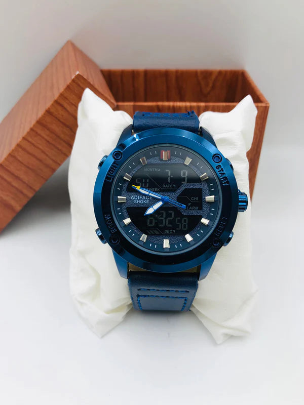 Adiface  - Blue Strap - Blue Dial